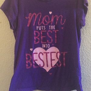 Dark purple,hot pink and light pink tee